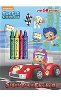 Start Your Engines! (Bubble Guppies): (Color Plus Crayons and Sticker)