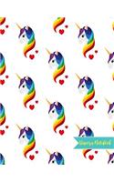 Unicorn Notebook: Cute Kawaii Journal and Diary Large 8.5 x 11 Matte Cover with Blank Lined Ruled White Paper Interior - Perfect for School, Gifts for Kids (Girls and
