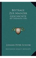 Beytrage Zur Mainzer Geschichte