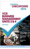 Cambridge Checkpoints VCE Business Management Units 3 and 4 2014 and Quiz Me More