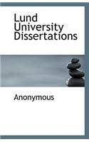 Lund University Dissertations