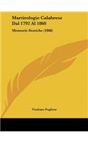 Martirologio Calabrese Dal 1792 Al 1860