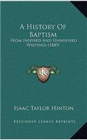 A History Of Baptism