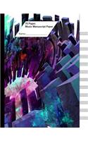 Music Manuscript Paper (Staff Paper) 70 Pages, 12 Staves. Abstract Shape