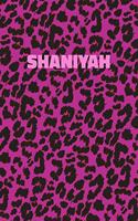Shaniyah: Personalized Pink Leopard Print Notebook (Animal Skin Pattern). College Ruled (Lined) Journal for Notes, Diary, Journaling. Wild Cat Theme Design wi
