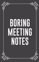 Boring Meeting Notes: : Funny Sarcastic Office Gag Gifts For Coworkers Birthday, Christmas Holiday Gift, blank lined beautiful wide rule paper 6" X 9" 119 pages Diary Jou
