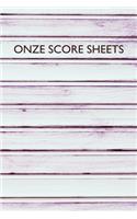 Onze Score Sheets: A pad of scoresheets: Perfect for scorekeeping: Shiplap wood cover