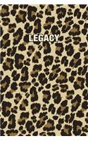 Legacy: Personalized Notebook - Leopard Print (Animal Pattern). Blank College Ruled (Lined) Journal for Notes, Journaling, Diary Writing. Wildlife Theme Des