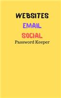 Yellow Password Notebook 60 Pages - 5x8 inches