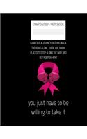 cancer is a journey Composition Notebook: Composition Cancer Ruled Paper Notebook to write in (8.5'' x 11'') 120 pages