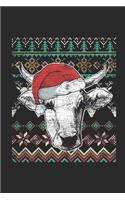 Ugly Christmas - Cow: Graph Ruled Notebook / Journal (6" X 9" - 5 X 5 Graph Ruled) - Christmas Gift for Kids, Teens, Mom And Dad