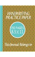 handwriting practice paper this journal belongs to