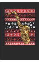 Ugly Christmas - Saxophone: Blank Lined Notebook / Journal (6 X 9) - Christmas Gift for Kids, Teens, Mom And Dad