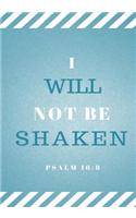 I Will Not Be Shaken: Prayer Journal, Notebook With Prompts, 7x10, Blue Sparkle(Elite Prayer Journal)