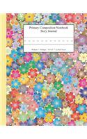 Primary Composition Notebook Story Journal: Educational Writing and Drawing Handwriting Activity Workbook(36 Little Flower Collage)
