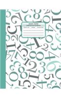 Graph Paper Composition Notebook