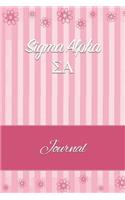 SIGMA Alpha: Line Ruled Sorority Girls Journal - Great Present for Big or Lil Sister