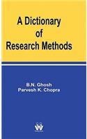 Dictionary of Research Methods