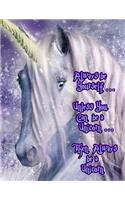 Always Be Yourself...Unless You Can Be a Unicorn...Then Always Be a Unicorn: Address Book, Large Print for Seniors or the Visually Impaired, 8 1/2" X 11"