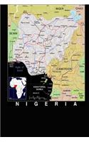 Modern Day Color Map of Nigeria in Africa Journal