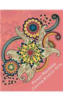 Flower Mandalas Coloring Book for Girls