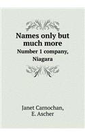Names only but much more Number 1 company, Niagara