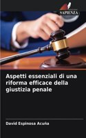 Aspetti essenziali di una riforma efficace della giustizia penale
