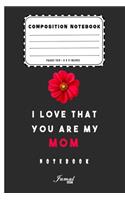I Love That You Are My Mom Notebook
