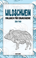 Malbuch für Erwachsene - Dicke Linien - Zen-Tier - Wildschwein