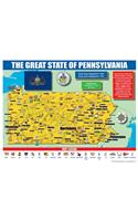 Pennsylvania State Map for Students - Pack of 30