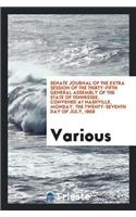 Senate Journal of the Extra Session of the Thirty-Fifth General Assembly of the State of Tennessee, Convened at Nashville, Monday, the Twenty-Seventh Day of July, 1868