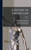 History of English Law; Volume 1