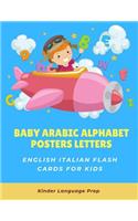Baby Arabic Alphabet Posters Letters English Italian Flash Cards for Kids