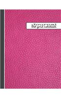 Dot grid notebook journal: The large minimalists planner for creativity, self expression and doodling - Cerise pink leather effect cover art design