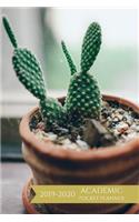 Academic Pocket Planner 2019-2020: Cacti Pot Weekly and Monthly Calendar for To-Do List, Appointment Journal and Academic Agenda Schedule Organizer July 2019 - June 2020