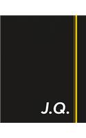 J.Q.: Classic Monogram Lined Notebook Personalized With Two Initials - Matte Softcover Professional Style Paperback Journal Perfect Gift for Men and Women