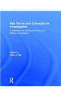 Key Terms and Concepts for Investigation