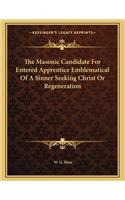 The Masonic Candidate for Entered Apprentice Emblematical of a Sinner Seeking Christ or Regeneration