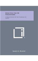 Effective Use of Volunteers: A Presentation of the Problems of Cdvo