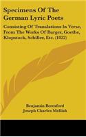 Specimens Of The German Lyric Poets
