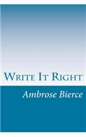Write It Right