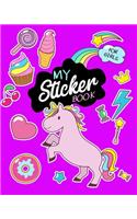 My Sticker Book For Girls: Blank Permanent Sticker Book