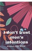 I don't trust men's intentions