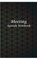 Meeting Agenda Notebook: Business Organizer Event Planning Meeting Minutes Taking Notes Record Log Book Meetings Journal Secretary Attendees Planner - Brown Texture Cover