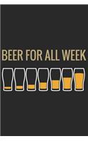 Beer for all week: Beer taste logbook for beer lovers - Beer Notebook - Craft Beer Lovers Gifts