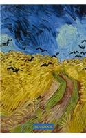 Van Gogh Notebook: Wheatfield with Crows - College Ruled Notebook - Composition Book - Lined Journal - School Journal - Decorative Diary - Student Gift - Teens, Adults