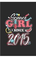 Sience Girl Since 2015: Blank Lined Notebook - Journal For Scientist And Student Lab