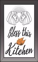 Bless this Kitchen: My Recipes binder: Elegant Journal to Write In Recipe cards and box, chic Food Cookbook Design, Document all Your Special Recipes and Notes for Your