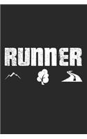 Runner: Notebook A5 Size, 6x9 inches, 120 lined Pages, Runner Running Marathon Sports Jogging