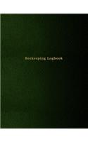 Beekeeping Logbook: Bee hive and colony inspection and maintenance journal for professional bee keeping - Green leather print design